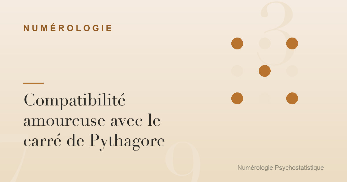 Compatibilité amoureuse avec le carré de Pythagore
