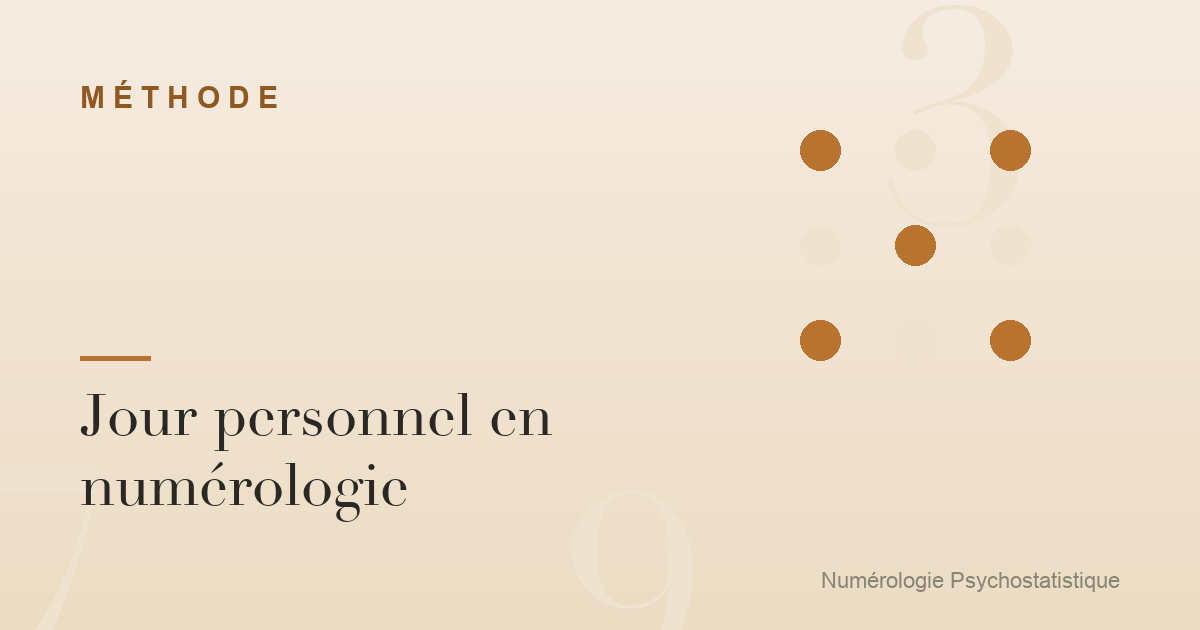 Jour personnel en numérologie : calcul et lecture