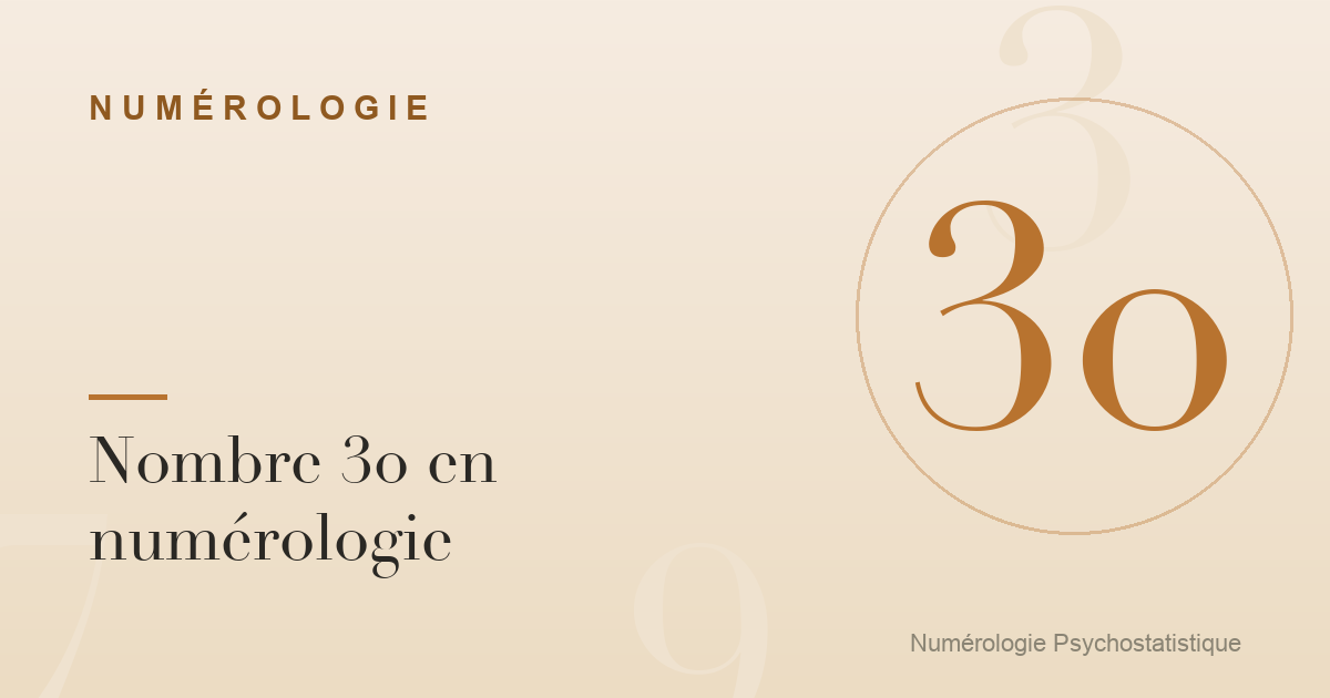 Nombre 30 en numérologie : expression et charisme