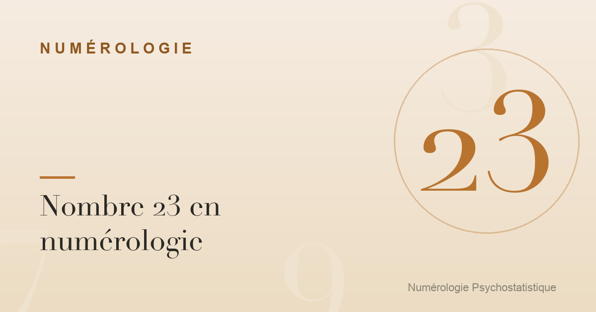 Nombre 23 en numérologie : caractère et tendances