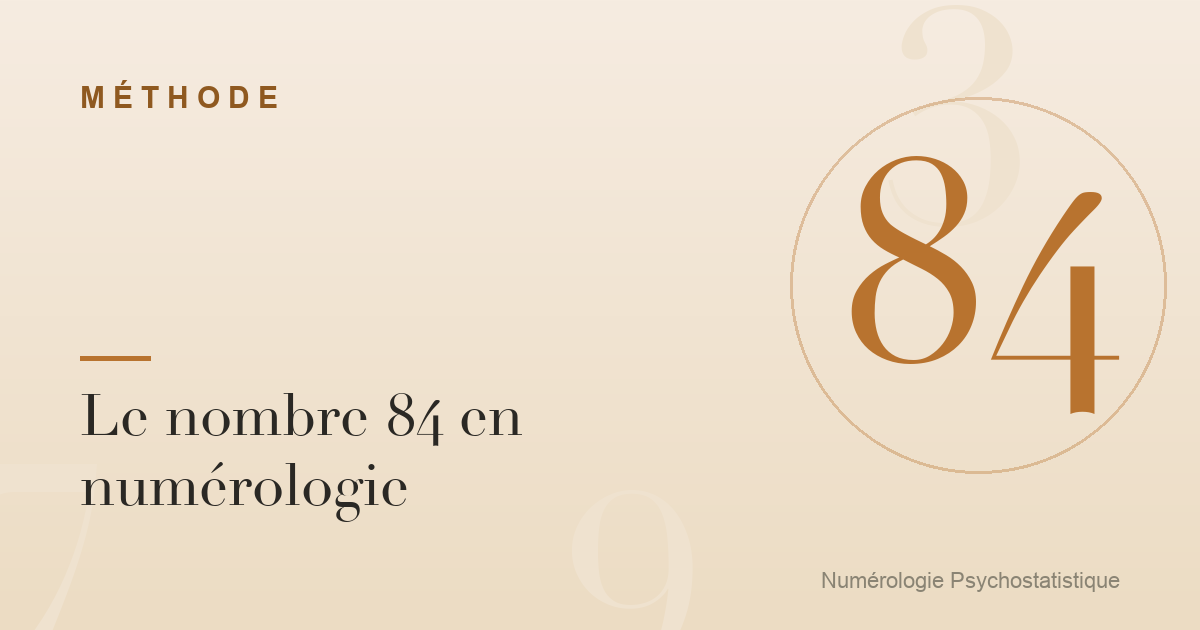 Le nombre 84 en numérologie : autorité et méthode