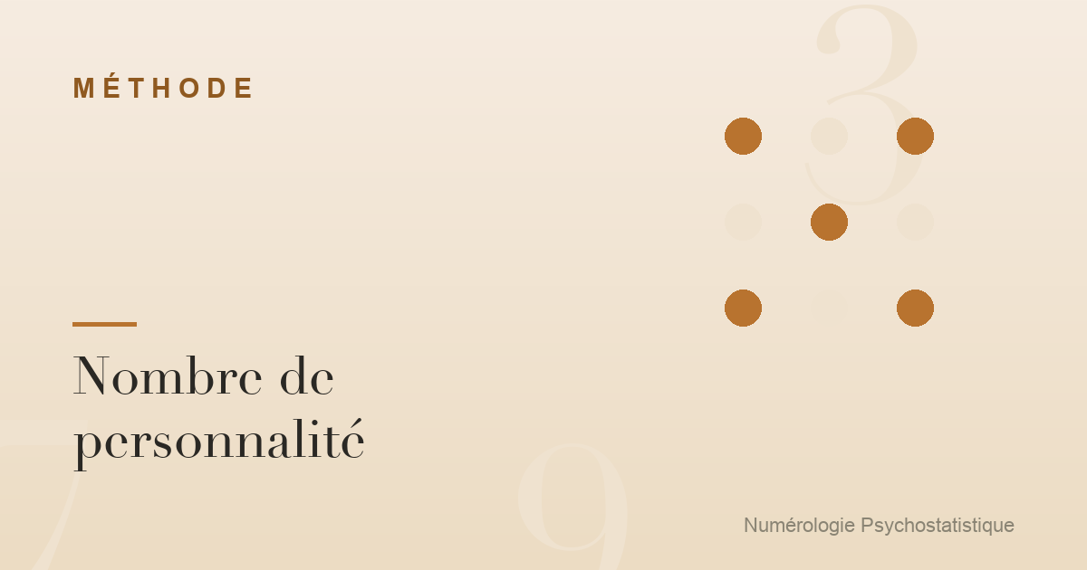 Nombre de personnalité : calcul et signification