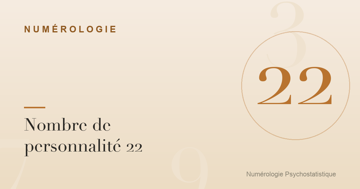 Nombre de personnalité 22 : forces, limites et sens