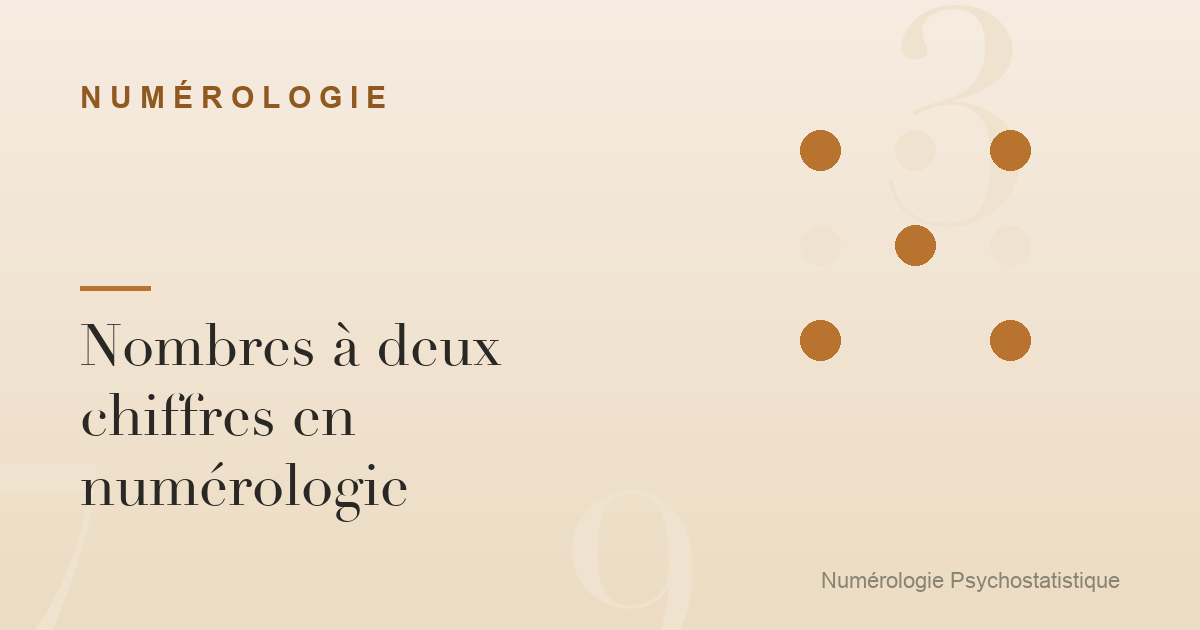 Nombres à deux chiffres en numérologie : que lire